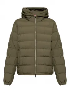 Пуховик Laveraet с капюшоном Moncler, зеленый