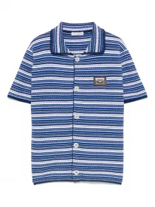 Трикотажная рубашка Dolce & Gabbana Kids, синий