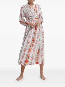 Платье миди Rachel с принтом Melissa Odabash, белый