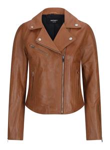 Кожаная байкерская куртка TruClothing, цвет tan