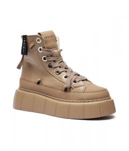 Ботильоны женские Inuikii кожаные на высокой подошве, коричневый