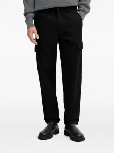 Брюки с карманами карго Boss, черный