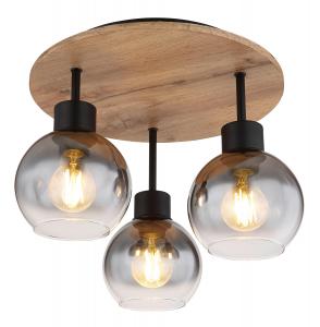 Потолочный светильник Globo, 38x30 см, коричневый/серый/черный