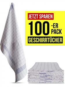 Aspero 100 хлопковых кухонных полотенец бело-голубого цвета