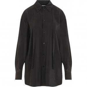 Рубашка с длинным рукавом и галстуком Lemaire, коричневый