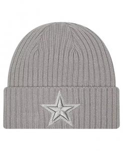 Мужская серая вязаная шапка Dallas Cowboys Color Pack с манжетами New Era