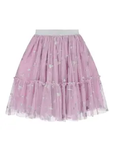 Юбка из тюля с вышивкой Stella Mccartney Kids, розовый