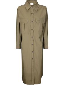 Платье-рубашка PAROSH на пуговицах P.A.R.O.S.H., зеленый