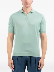 Поло с контрастной отделкой Filippo De Laurentiis, зеленый
