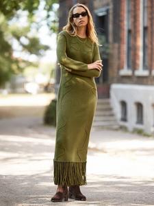 Платье-джемпер Petite Applique с вязаным узором Ro&Zo, Green