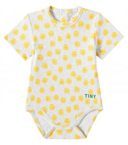 Боди Baby Sun из хлопкового трикотажа Tinycottons, Light Grey Heather