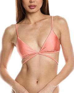 SIMKHAI Harlen Топ бикини с завязкой спереди, оранжевый