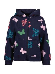 Толстовка с капюшоном на молнии BLUE SEVEN, Night Blue/Cyan Blue