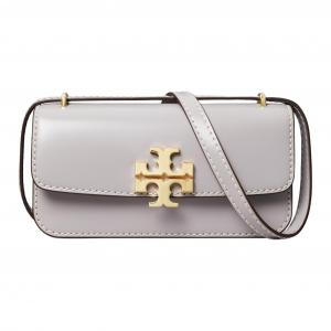 Сумка через плечо Eleanor из кожи коровы, кроссбоди Трампетс для женщин зеленый фиолетовый серый TORY BURCH