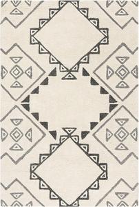 SAFAVIEH Casablanca коллекция декоративный ковер, 69 x 122 см, Ivory & Grey, ручной работы шерстяной Moroccan Tribal, идеально для помещений с высокой проходимостью: прихожая, гостиная, спальня (CSB303A)