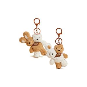 Очаровательный подвесной брелок в виде плюшевого мишки и кролика с двумя головками, высота 13 см X3COMMUNE