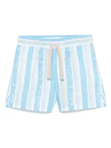 Поплиновые шорты в полоску Dolce & Gabbana Kids, синий
