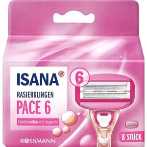 Бритвенные лезвия Pace 6 ISANA, 8 шт.