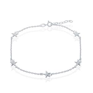 Серебряный браслет на лодыжку с морской звездой Simona, серебряный