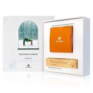 MIZON Набор для ухода за кожей вокруг глаз Специальный набор «Приближается зима» Крем для глаз и патчи под глазами Уход за морщинами Упругость кожи Увлажнение от темных кругов и мешков под глазами Набор «Улитка»