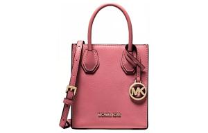 MICHAEL KORS Кожаная сумка тоут Шоппер Клатч Плечевая Сумка через плечо миниатюрная женская розовая