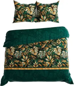 SELVA Комплект постельного белья 160х200 см - Хлопковый сатин, тропический узор MARKIZETA HOME