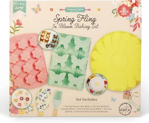 Набор для выпечки Handstand Kitchen Spring Fling Blooming с рецептами, 6 предметов, мультиколор