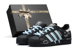 Adidas Originals Superstar 2 Abrasion Resistant Low top Детские кроссовки для скейтбординга Blue Unisex