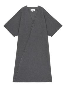 Платье миди с V-образным вырезом MM6 Maison Margiela, серый