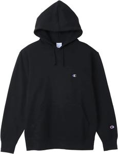 Мужская базовая флисовая толстовка Champion с длинными рукавами и вышитым логотипом (C3-W101Z), черный/серый