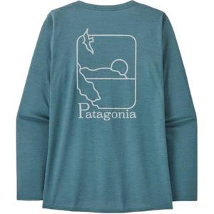 Быстросохнущая женская футболка Patagonia, wetland синий/sdwx