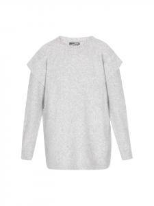 Женский свитер серого меланжа DreiMaster Vintage