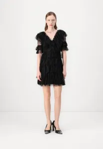 Мини-Платье с v-образным вырезом, коктейльное платье/платье для вечеринки Malina, Black