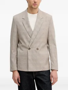 Двойной двубортный пиджак Sisley, бежевый