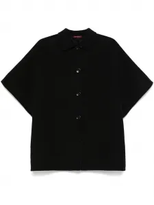 Двустороннее пальто с логотипом GG Gucci, черный