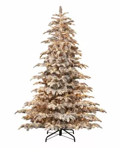 Искусственная рождественская елка Puleo высотой 7,5 футов с подсветкой из арктической пихты Puleo International, white