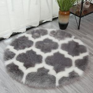 Круглый ковер, пушистый круг для кабинета, столовой, детской комнаты, балкона, милая копия детской комнаты, 39,4 дюйма, серый цвет ele eleoption