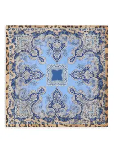 Шелковый платок-паше с принтом пейсли Etro, синий