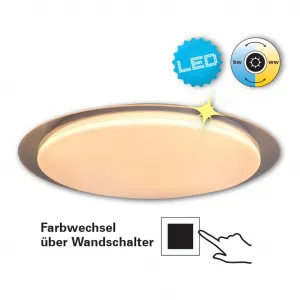 Потолочный светильник näve LED Locarno LED-модуль 1 шт., теплый белый - холодный белый, эффект кристаллов, теплый белый и холодный белый переключаются с помощью настенного выключателя, D:46 см Näve, Klar