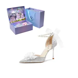 Женские туфли на тонком каблуке, серебристые ROBINHOOD, Silver