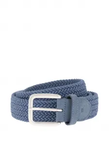 Плетеный ремень из замши Boggi Milano, синий