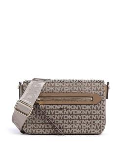 Сумка через плечо bryant из полиэстера и зернистой яловой кожи. Dkny, коричневый