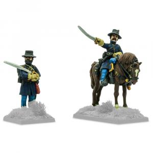 Миниатюра Warlord Games Black Powder: Union Officers (Mounted and Foot) B