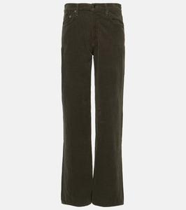 Прямые вельветовые джинсы harper со средней посадкой Agolde, серый