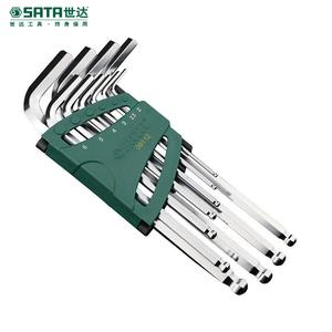 Набор шестигранных ключей Sata с удлиненной шаровой головкой, 10 предметов