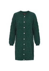 Вязаный кардиган faina Fashion Look, темно-зеленый