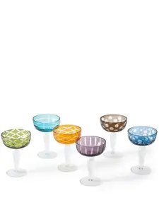 Набор Cuttings из шести стаканов Polspotten, синий