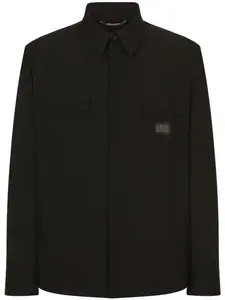 Рубашка с длинными рукавами и логотипом DOLCE & GABBANA, черный