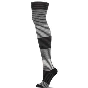 Женские уютные лосины из хлопковой смеси в полоску Memoi