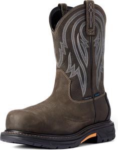 Мужские ботинки Ariat Workhog Xt Tumbleweed с водонепроницаемым верхом и защищенным носком из углеродистой стали, Iron Coffee